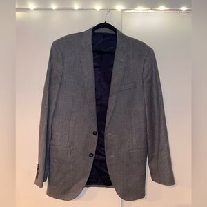 J.Crew Ludlow Gray Wool Blazer | 38R | Italian Fabric | VITALE BARBERIS CANONICO
